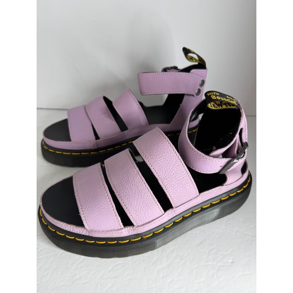 Doc Dr. Martens Clarissa II Platform Strap Sandals Lilac Leather EU 42 US 10 NEW - Picture 3 of 5